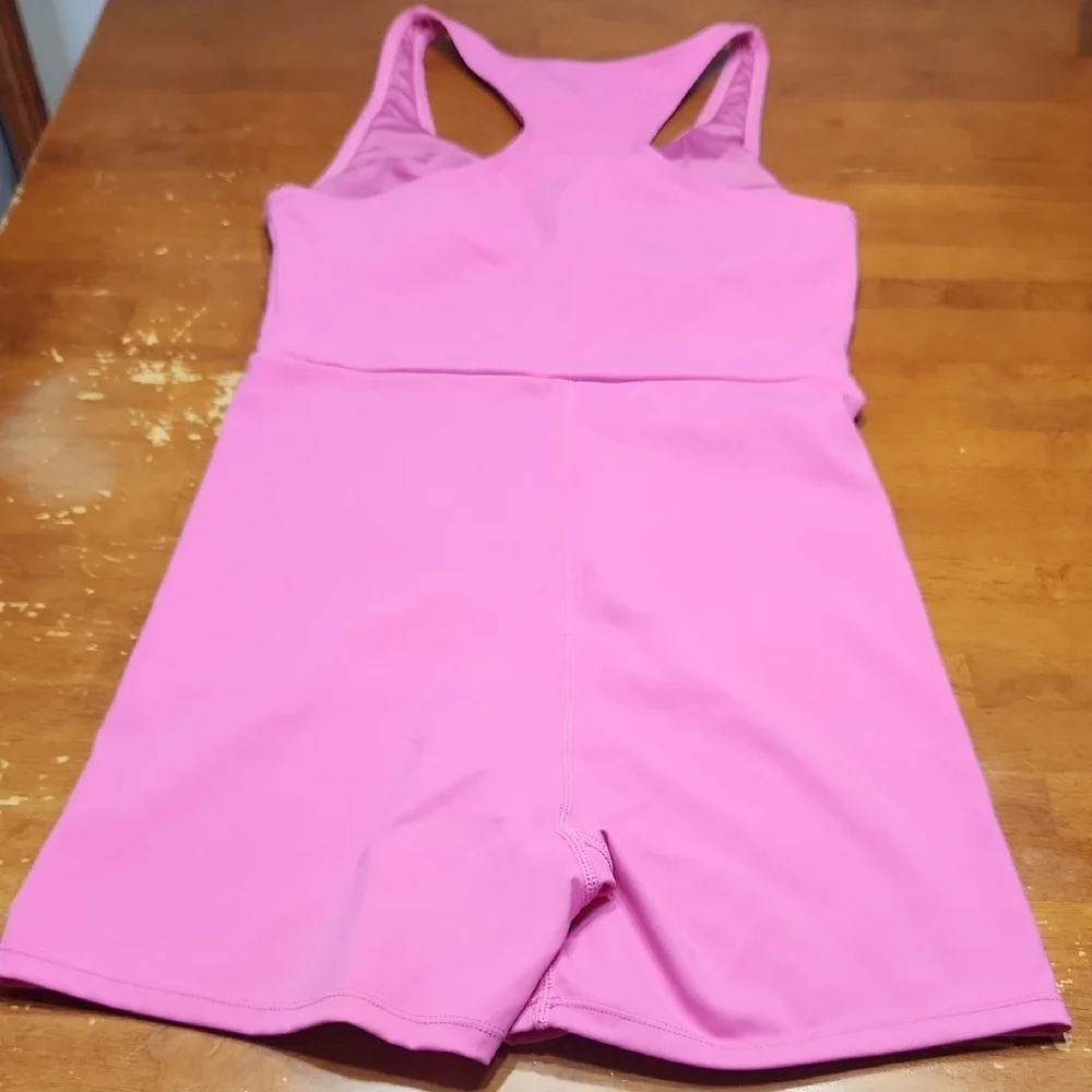 Pink Lily Vibrant Pink Racerback Romper